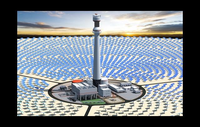 Visualisierung des Solarkraftwerks (© Cockerill Maintenance & Ingenierie s.a. (CMI))