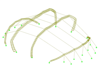 Modello della struttura portante principale con animazione di deformazione in RFEM (© formTL)