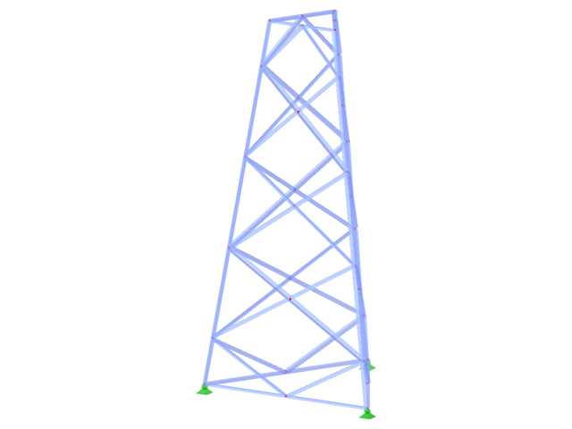 ID modello 2341 | TST038-b | Traliccio | Piano triangolare | Diagonali rombo (interconnesse, diritte)